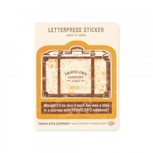 Travel Tools Letterpress Sticker - Jaune