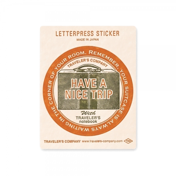 Travel Tools Letterpress Sticker - Rouge