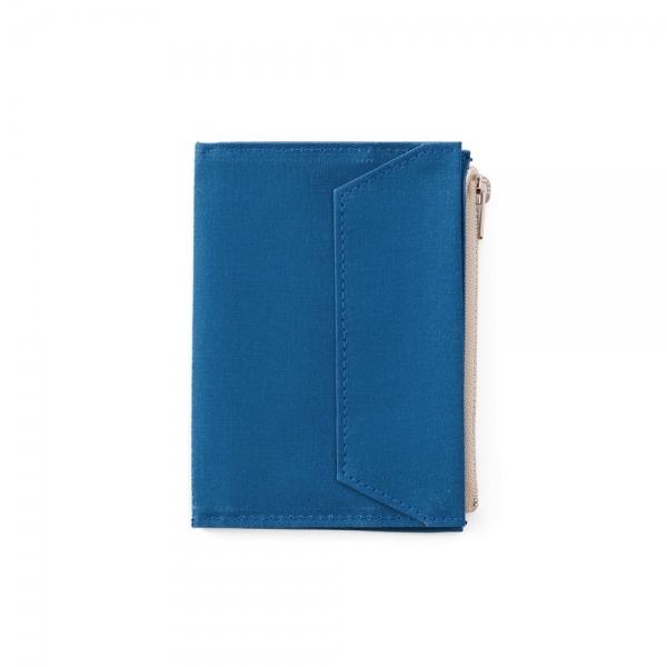 Paper cloth zipper ( passeport ) - Bleu