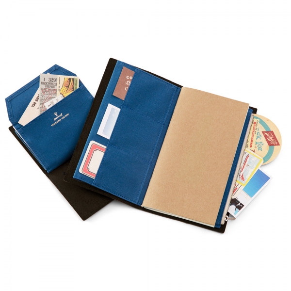Paper cloth zipper ( passeport ) - Bleu