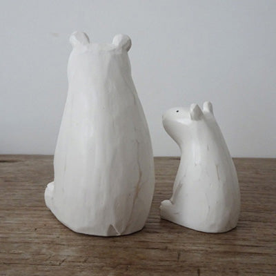 Wooden figurine – Sitting polar bear (parent)