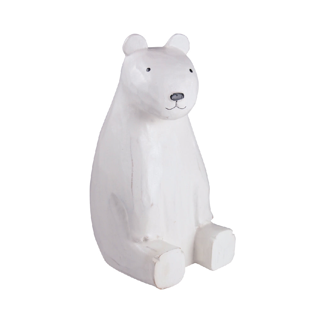 Wooden figurine – Sitting polar bear (parent)