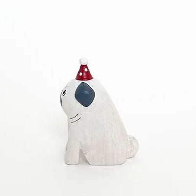 Wooden Figurine – Pug – Christmas