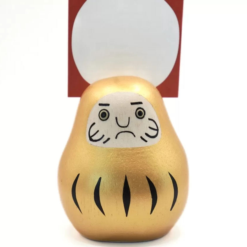 Daruma Engimon Or en Bois