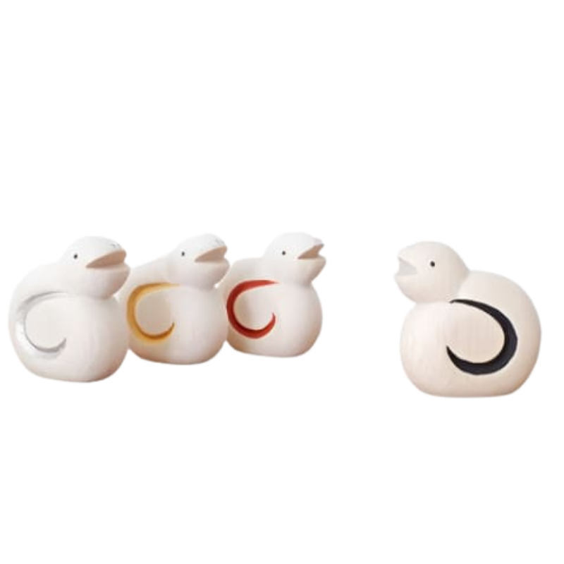 Wooden figurine - Zodiac collection - Set of 4 Snakes