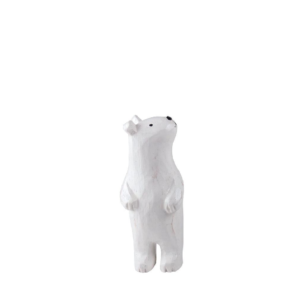 Wooden figurine – Playful polar bear (child)