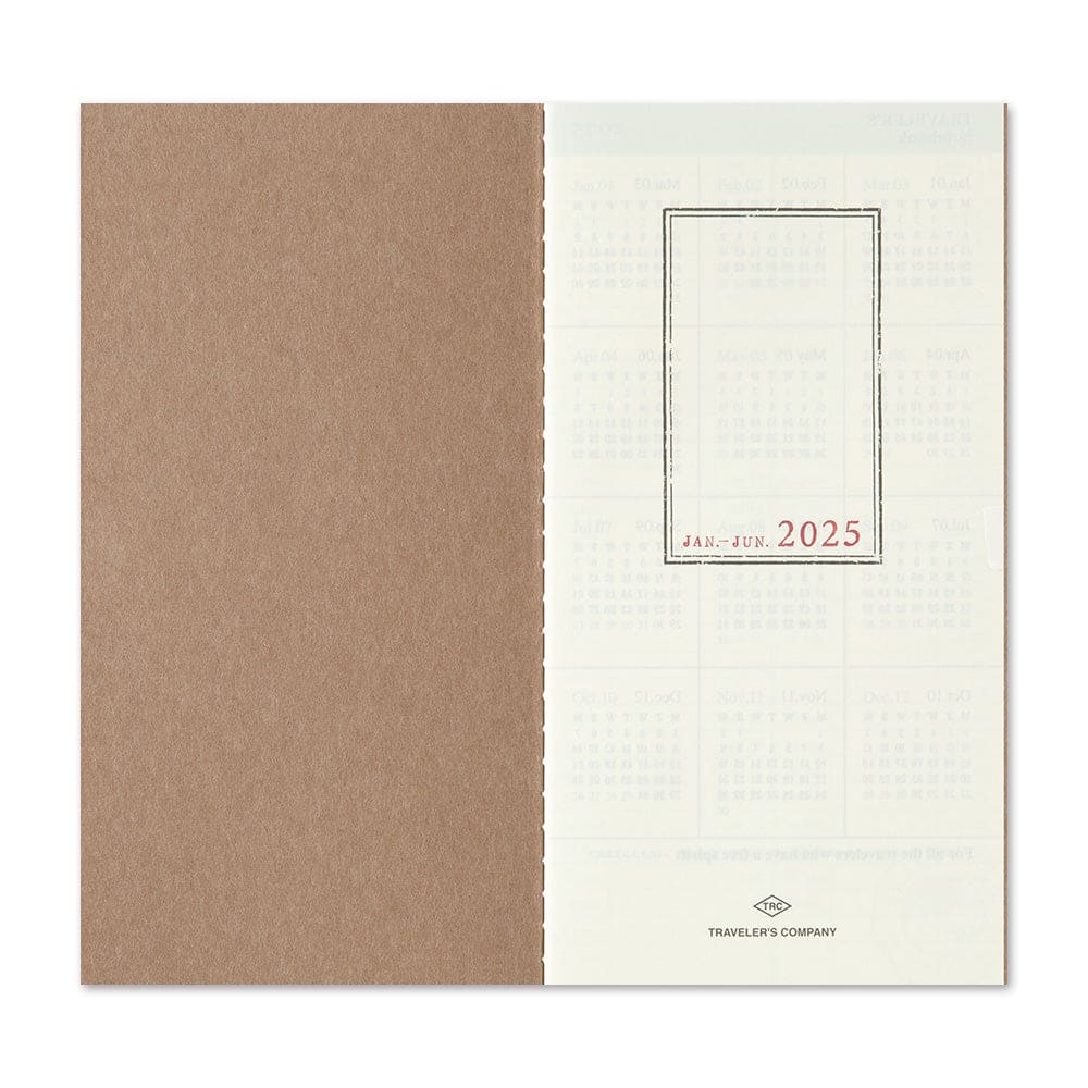 Agenda 2025 Hebdomadaire Verticale - Taille Standard - TRAVELER’S NOTEBOOK REFILLS