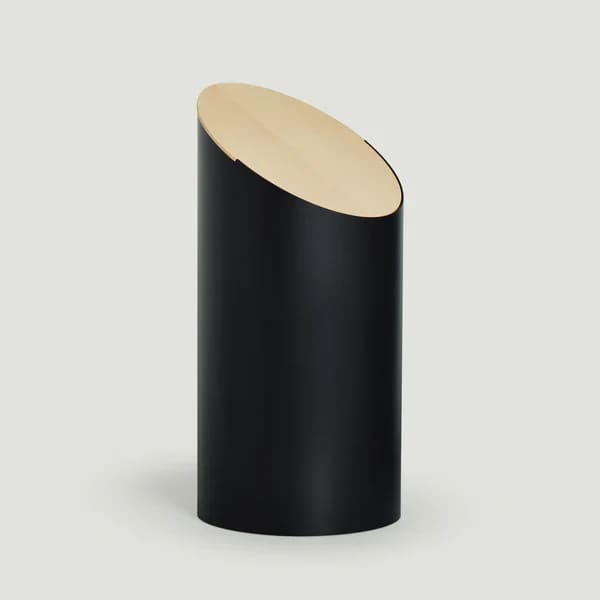 Corbeille à papier ’SWING BIN’ - Noir couvercle érable - M - CORBEILLE À PAPIER