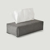 Couvre-boite à mouchoir - Cuir recyclé gris - MEUBLES
