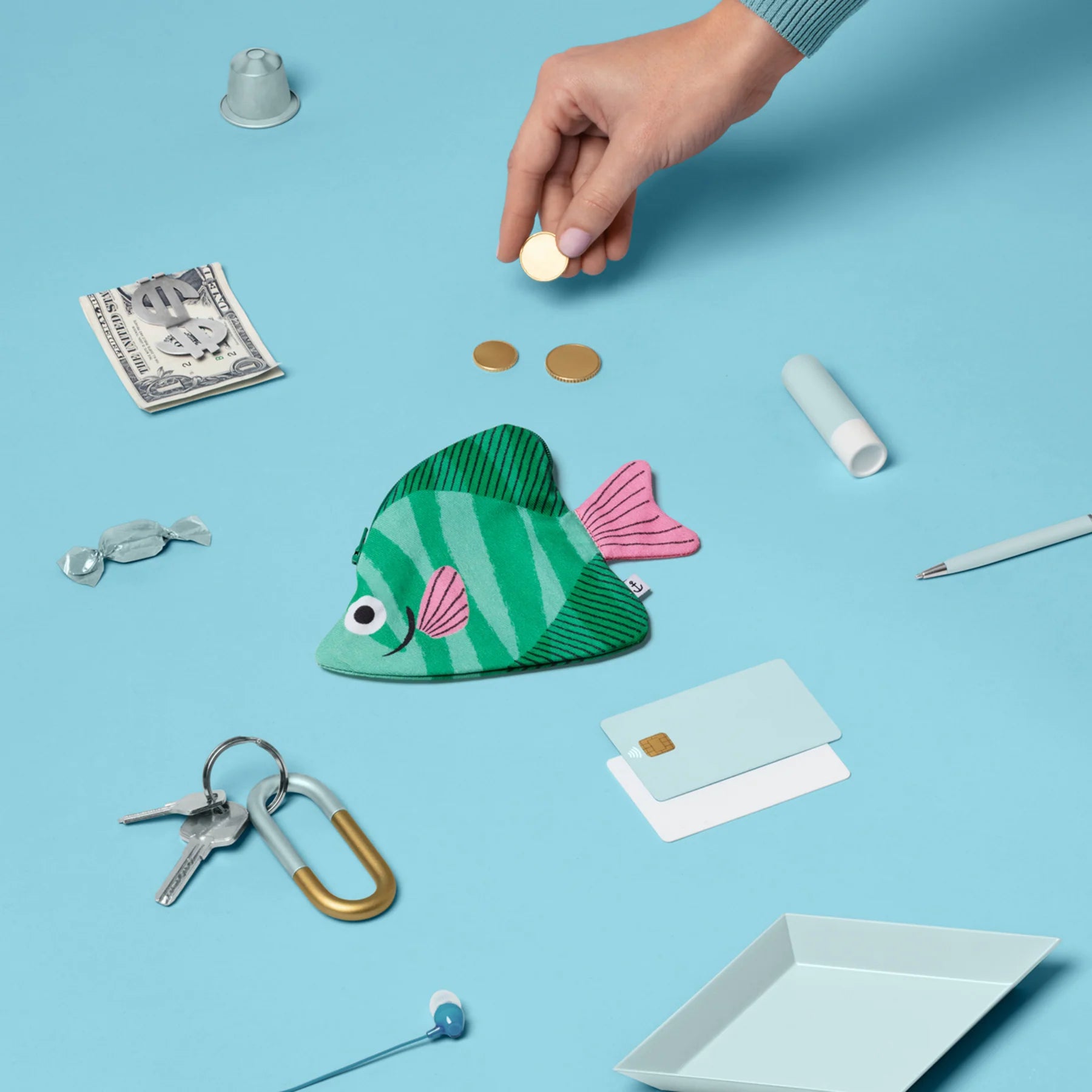 Poisson Moony – Vert (porte-clé)