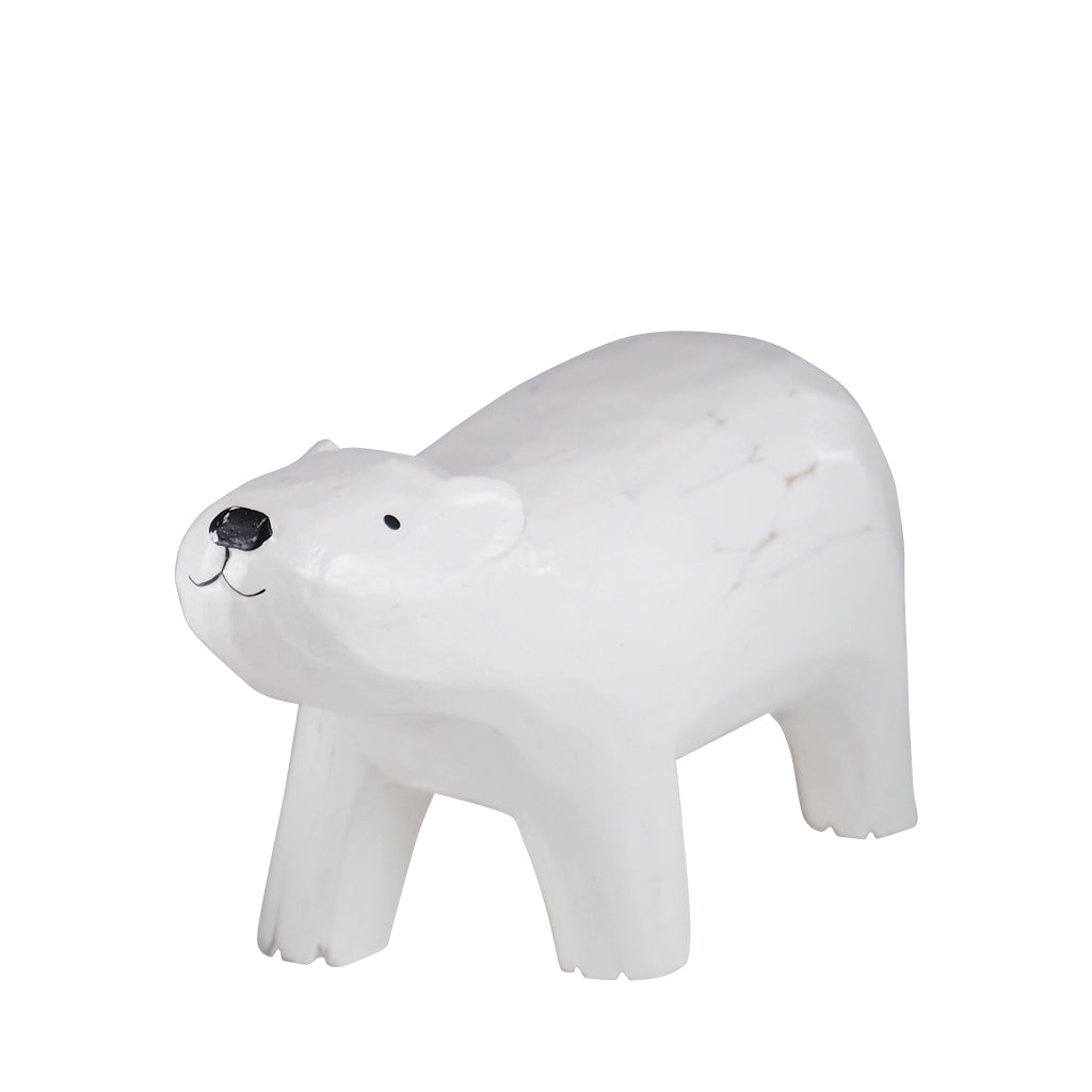 Wooden figurine – Polar bear on a walk with parent