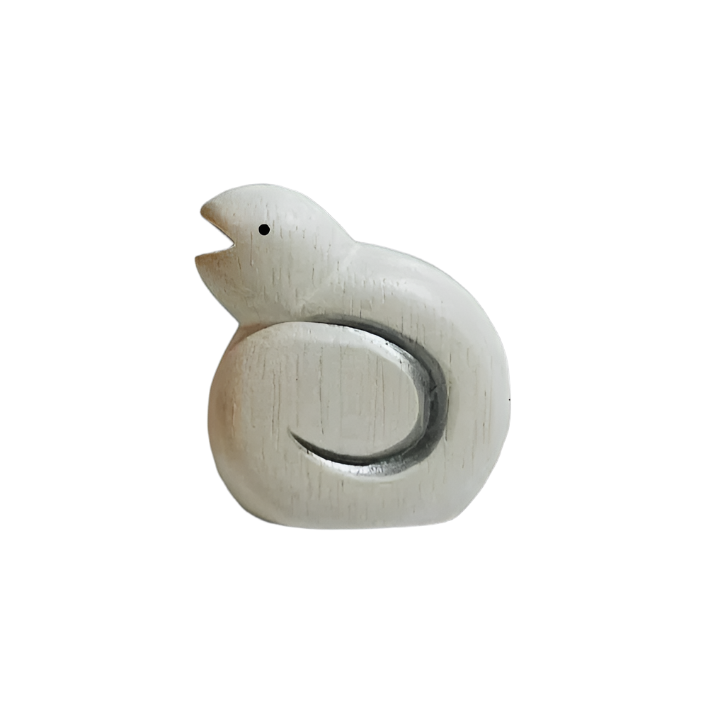 Wooden figurine - Zodiac collection - Silver snake