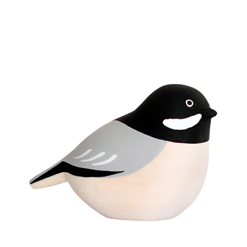 Figurine en bois  - Mésange à tête noire