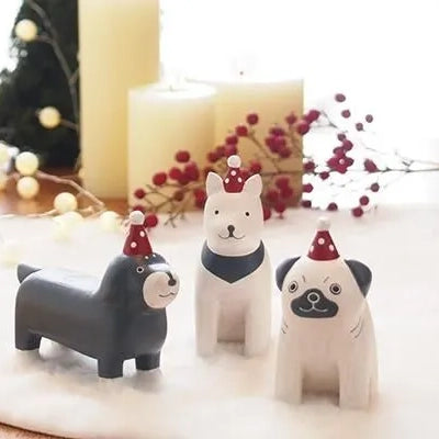 Wooden Figurine – Akita Dog – Polepole Christmas