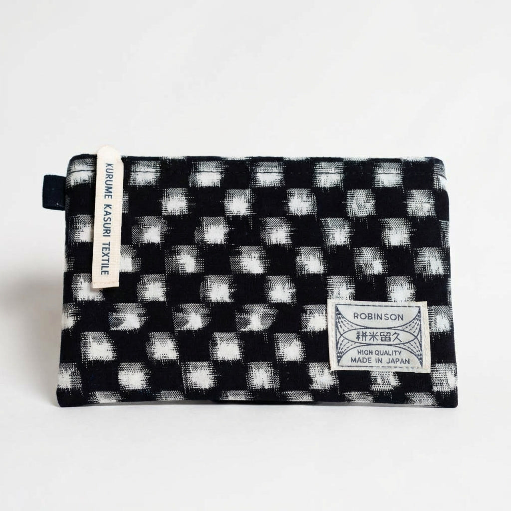 Pouch M Check Navy/White
