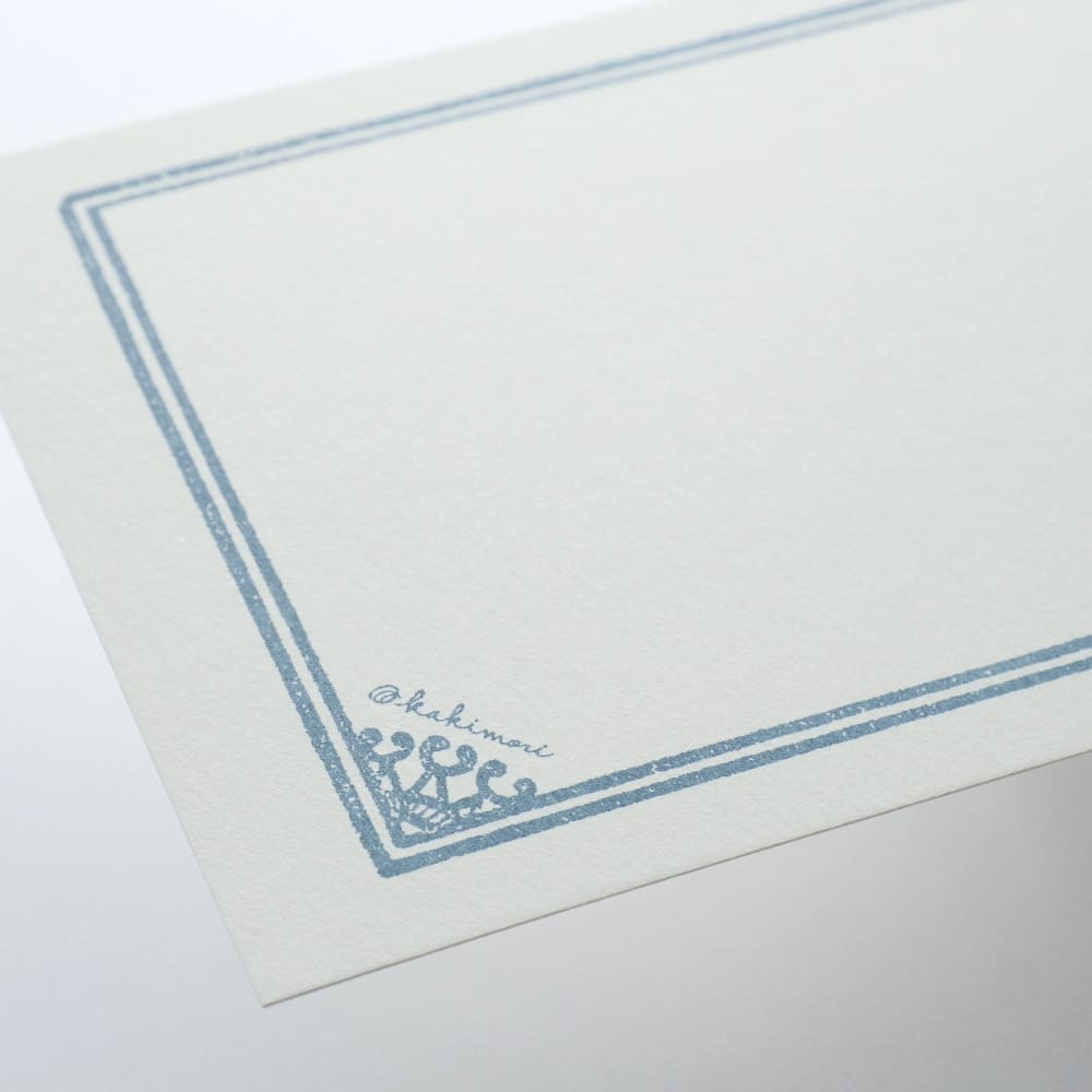 Papier de correspondance bordure bleu gris - ACCESSOIRES DE BUREAU