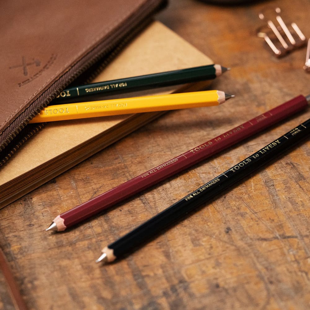 Porte Mine en Bois - Rouge foncé - Pencil