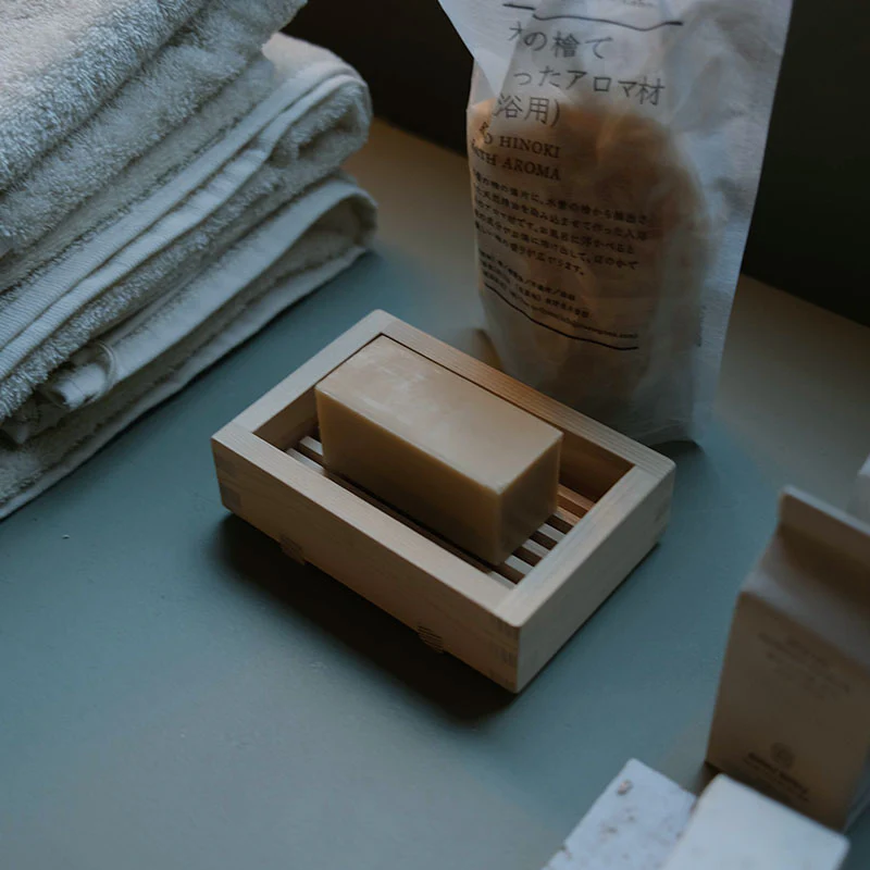 Soap dish - Hinoki wood